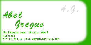 abel gregus business card